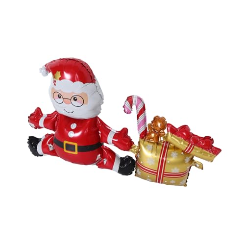 MUELODSIC Weihnachtsmann Folienballon aus Aluminiumfolie Aufblasbar Bunte Partydeko für Weihnachtsfeiern Familienfest und Festliche Atmosphäre Langlebig und Sicher für Innen und MUELODSIC Weihnachtsmann Folienballon aus Aluminiumfolie Aufblasbar Bunte Partydeko für Weihnachtsfeiern Familienfest und Festliche Atmosphäre Langlebig und Sicher für Innen und von MUELODSIC