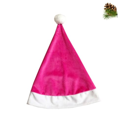 MUELODSIC Weihnachtsmütze-Requisiten Weihnachtszwergmütze Weihnachtsmütze aus Stoff Party erste Feiertagskopfbedeckung Santa Hüte für Weihnachtshüte Rosa von MUELODSIC