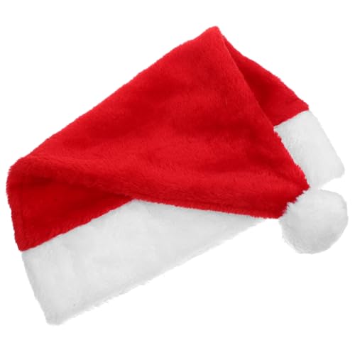 MUELODSIC Weihnachtsmütze aus Weichem Plüsch für Erwachsene Leichter Nikolaus Hut Bequemes Santa Claus Kostümzubehör für Festliche Xmas Partys und Cosplay von MUELODSIC