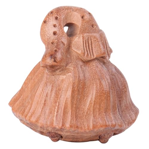 MUELODSIC Wood Lotus Seedpod Anhänger Handgeschnitzt DIY Charm Schmuckherstellung Zubehör für Halskette Armband Handgefertigt Langlebig Glatt Oberfläche von MUELODSIC
