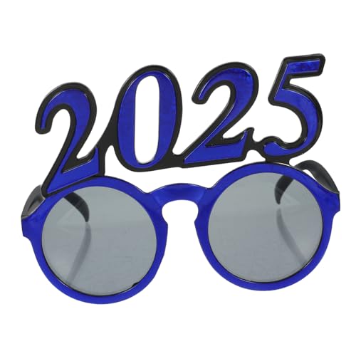 MUELODSIC Year Party Brille Rundrahmen Zahlen Design Pc Material Langlebig Frohes Neues Jahr Partybrille für Erwachsene und Festivaluse von MUELODSIC