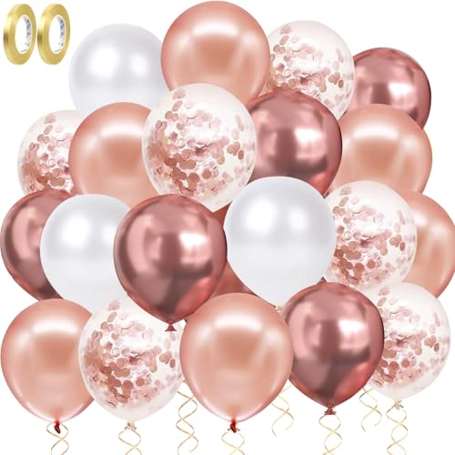 Rosegold Luftballons Set, luftballons hochzeit Set 60 Stück 12 zoll Ballons mit 2 Rollen Band für Geburtstag Jubiläum Party Dekoration Graduierun Valentinstag Verlobungsdeko Rosegold Luftballons Set, luftballons hochzeit Set 60 Stück 12 zoll Ballons mit 2 Rollen Band für Geburtstag Jubiläum Party Dekoration Graduierun Valentinstag Verlobungsdeko von MUEZDUR