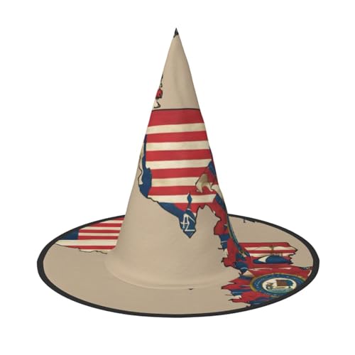 MUFLVDX New Jersey Flagge Karte Druck Halloween Hexenhut Erwachsene Halloween Hut Kostüme Hexen Hüte Dekor Party MUFLVDX New Jersey Flagge Karte Druck Halloween Hexenhut Erwachsene Halloween Hut Kostüme Hexen Hüte Dekor Party von MUFLVDX