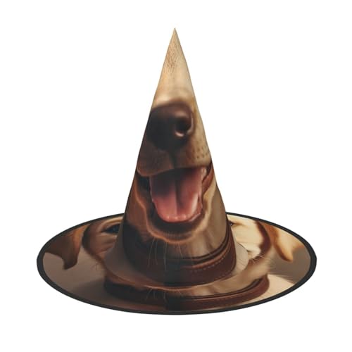 MUFLVDX Niedlicher Labrador-Hunde-Druck, Halloween-Hexenhut, Erwachsene, Halloween-Hut, Kostüme, Hexenhüte, Halloween-Dekoration, Party MUFLVDX Niedlicher Labrador-Hunde-Druck, Halloween-Hexenhut, Erwachsene, Halloween-Hut, Kostüme, Hexenhüte, Halloween-Dekoration, Party von MUFLVDX
