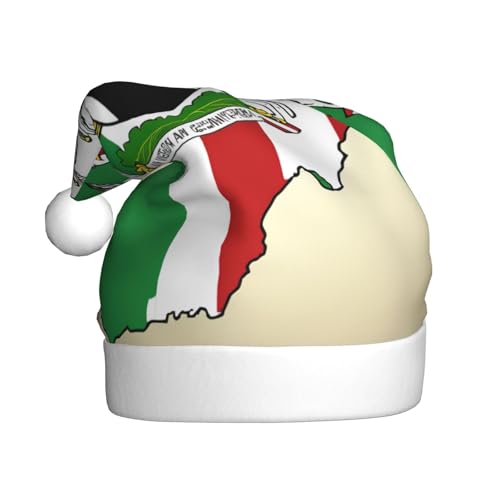 MUFLVDX Nigeria-Flaggenkarte mit Pferdemuster, Weihnachtsmütze für Erwachsene, Nikolausmütze für Damen und Herren, für Weihnachten, Neujahr, Urlaub, Partyzubehör MUFLVDX Nigeria-Flaggenkarte mit Pferdemuster, Weihnachtsmütze für Erwachsene, Nikolausmütze für Damen und Herren, für Weihnachten, Neujahr, Urlaub, Partyzubehör von MUFLVDX