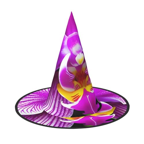 MUFLVDX Orchideen-Blumendruck, Halloween-Hexenhut, Erwachsene, Halloweenhut, Kostüme, Hexenhüte, Dekoration, Party MUFLVDX Orchideen-Blumendruck, Halloween-Hexenhut, Erwachsene, Halloweenhut, Kostüme, Hexenhüte, Dekoration, Party von MUFLVDX