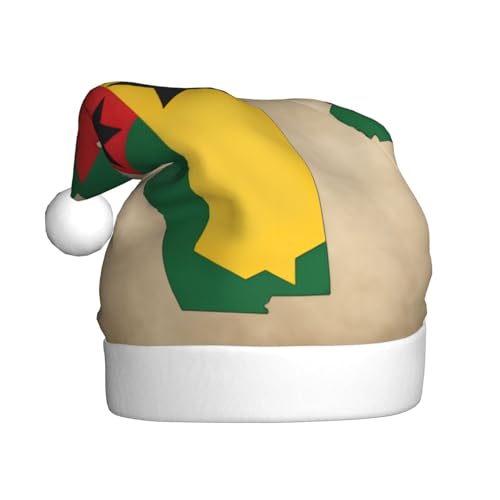 MUFLVDX Togo Karte mit zwei schwarzen Sternen bedruckt, Weihnachtsmütze für Erwachsene, Weihnachtsmannmütze für Damen und Herren, für Weihnachten, Neujahr, Urlaub, Partyzubehör MUFLVDX Togo Karte mit zwei schwarzen Sternen bedruckt, Weihnachtsmütze für Erwachsene, Weihnachtsmannmütze für Damen und Herren, für Weihnachten, Neujahr, Urlaub, Partyzubehör von MUFLVDX