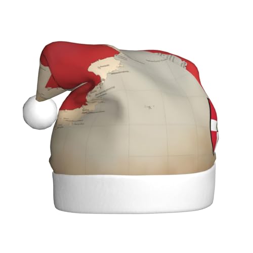 MUFLVDX Weihnachtshut für Erwachsene, Weihnachtsmann-Hut für Frauen und Männer, für Weihnachten, Neujahr, Partyzubehör MUFLVDX Weihnachtshut für Erwachsene, Weihnachtsmann-Hut für Frauen und Männer, für Weihnachten, Neujahr, Partyzubehör von MUFLVDX