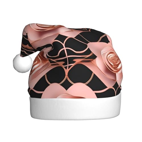 MUFLVDX Weihnachtshut mit Roségold-Hintergrund für Erwachsene, Weihnachtsmann-Hut für Frauen und Männer, für Weihnachten, Neujahr, Partyzubehör MUFLVDX Weihnachtshut mit Roségold-Hintergrund für Erwachsene, Weihnachtsmann-Hut für Frauen und Männer, für Weihnachten, Neujahr, Partyzubehör von MUFLVDX