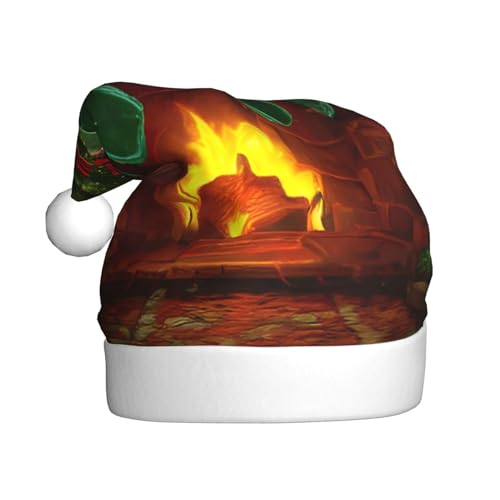 MUFLVDX Weihnachtsmütze mit Aufdruck "Merry Christmas", für Erwachsene, Weihnachtsmannmütze für Damen und Herren, für Weihnachten, Neujahr, Urlaub, Partyzubehör von MUFLVDX