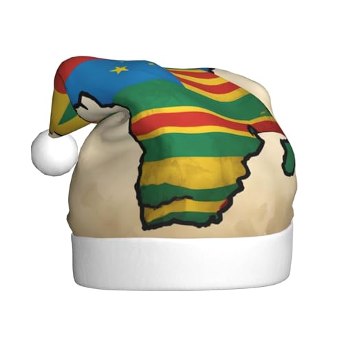 MUFLVDX Weihnachtsmütze mit Kongo-Flagge, für Erwachsene, Weihnachtsmannmütze für Damen und Herren, für Weihnachten, Neujahr, Urlaub, Partyzubehör MUFLVDX Weihnachtsmütze mit Kongo-Flagge, für Erwachsene, Weihnachtsmannmütze für Damen und Herren, für Weihnachten, Neujahr, Urlaub, Partyzubehör von MUFLVDX