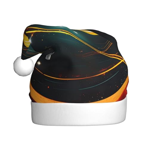 MUFLVDX Weihnachtsmütze mit Sonnensystem, Jupiter, Saturn-Druck, Erwachsene, Weihnachtsmannmütze für Damen und Herren, für Weihnachten, Neujahr, Urlaub, Partyzubehör MUFLVDX Weihnachtsmütze mit Sonnensystem, Jupiter, Saturn-Druck, Erwachsene, Weihnachtsmannmütze für Damen und Herren, für Weihnachten, Neujahr, Urlaub, Partyzubehör von MUFLVDX
