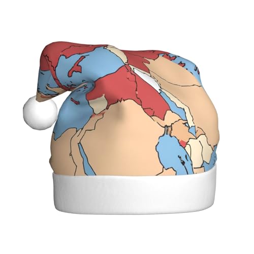 MUFLVDX Weihnachtsmütze mit Türkei-Druck für Erwachsene, Weihnachtsmann-Hut für Frauen und Männer, für Weihnachten, Neujahr, Partyzubehör MUFLVDX Weihnachtsmütze mit Türkei-Druck für Erwachsene, Weihnachtsmann-Hut für Frauen und Männer, für Weihnachten, Neujahr, Partyzubehör von MUFLVDX