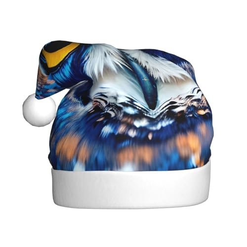 MUFLVDX Weihnachtsmütze mit blauem Eulen-Druck, für Erwachsene, Weihnachtsmannmütze für Damen und Herren, für Weihnachten, Neujahr, Urlaub, Partyzubehör MUFLVDX Weihnachtsmütze mit blauem Eulen-Druck, für Erwachsene, Weihnachtsmannmütze für Damen und Herren, für Weihnachten, Neujahr, Urlaub, Partyzubehör von MUFLVDX