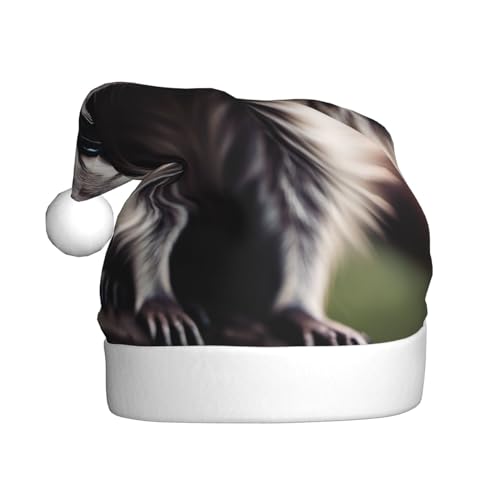 MUFLVDX Weihnachtsmütze mit niedlichem Waschbär-Druck, für Erwachsene, Weihnachtsmannmütze für Damen und Herren, für Weihnachten, Neujahr, Urlaub, Partyzubehör MUFLVDX Weihnachtsmütze mit niedlichem Waschbär-Druck, für Erwachsene, Weihnachtsmannmütze für Damen und Herren, für Weihnachten, Neujahr, Urlaub, Partyzubehör von MUFLVDX