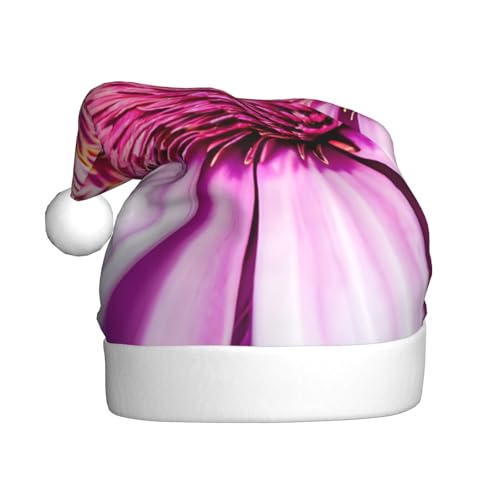 MUFLVDX Weihnachtsmütze mit rosa Blumen und tropischem Pflanzendruck, für Erwachsene, Weihnachtsmannmütze für Damen und Herren, für Weihnachten, Neujahr, Urlaub, Partyzubehör MUFLVDX Weihnachtsmütze mit rosa Blumen und tropischem Pflanzendruck, für Erwachsene, Weihnachtsmannmütze für Damen und Herren, für Weihnachten, Neujahr, Urlaub, Partyzubehör von MUFLVDX