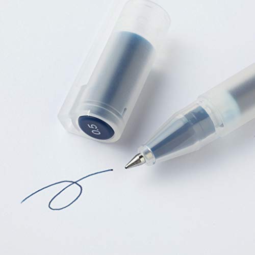 Gel-Tinte, nachfüllbarer Kugelschreiber, 0,5 mm, Marineblau Gel-Tinte, nachfüllbarer Kugelschreiber, 0,5 mm, Marineblau von MUJI-JAPAN
