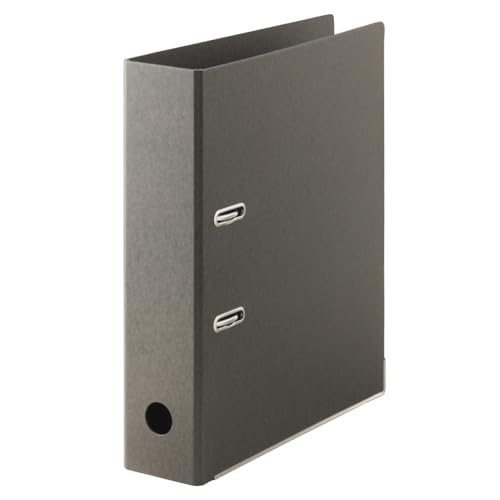 MUJI 無印良品 A4 Aktenordner, 2-Ring-Bastelordner, Grau, 31 x 28 x 7 cm (Dunkelgrau) von MUJI 無印良品