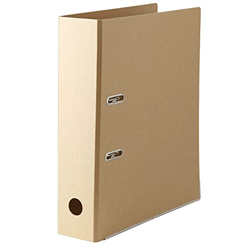 MUJI 無印良品 A4 Aktenordner, 2-Ring-Bastelordner, grau, 31 x 28 x 7 cm (Beige) von MUJI 無印良品