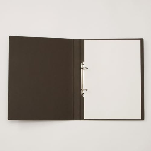 MUJI 無印良品 A4 Dokument Ringbuch, 2-Ring-Mechanik, anthrazit, Rücken 2,5 cm, recycelte Materialien (1) von MUJI 無印良品