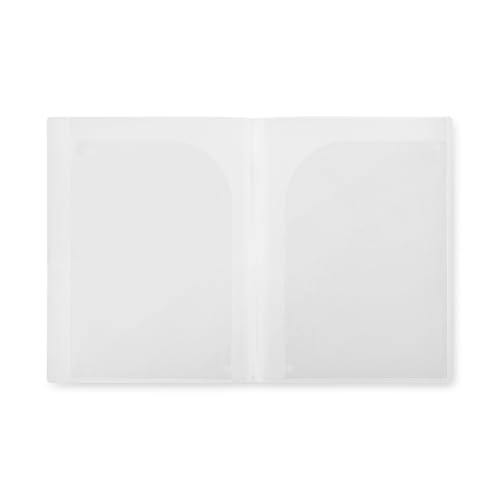 MUJI 無印良品 A4 Schlanker Dokumententaschenhalter aus Polypropylen, tragbares Design, transparent (3, Weiß) von MUJI 無印良品