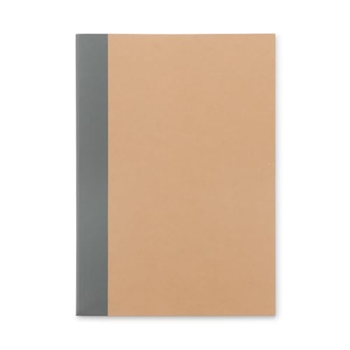 MUJI 無印良品 A6 Notizbuch, fadengebunden, 30 linierte Blätter, Recyclingpapier, Grau und Beige (3, Beige) von MUJI 無印良品