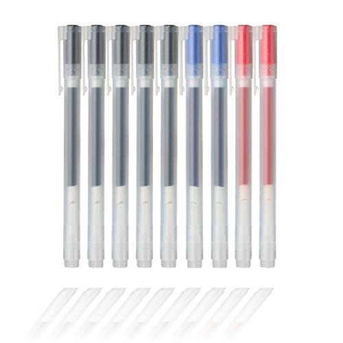 MUJI Gel-Tinten-Kugelschreiber, 0,38 mm, 5 in Schwarz, 2 in Blau, 2 in Rot, 9 Stück MUJI Gel-Tinten-Kugelschreiber, 0,38 mm, 5 in Schwarz, 2 in Blau, 2 in Rot, 9 Stück von Muji