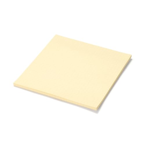 MUJI 無印良品 Gitter-Haftnotizen, 150 x 150 mm, 5 mm Rastermuster, 50 Blatt, Gelb (3) von MUJI 無印良品