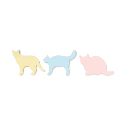 MUJI 無印良品 Haftnotizen in Katzenform, 3 Pastellfarben, je 20 Blatt, hergestellt in Japan (3) von MUJI 無印良品