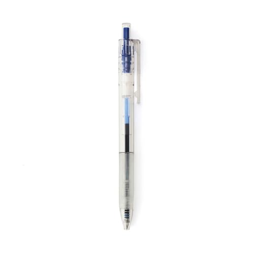 MUJI 無印良品 Kugelschreiber aus Polycarbonat, 0,7 mm, Gummigriff, hergestellt in Japan (blau) von MUJI 無印良品