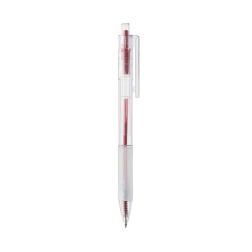 MUJI 無印良品 Kugelschreiber aus Polycarbonat, 0,7 mm, Gummigriff, hergestellt in Japan (rot) von MUJI 無印良品