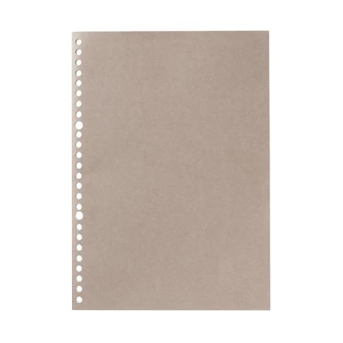 MUJI 無印良品 - Papier lose Blätter, B5/A5, 50 Blatt, 5 mm Raster, 26/20 Löcher, hergestellt in Japan (3, A5) von MUJI 無印良品