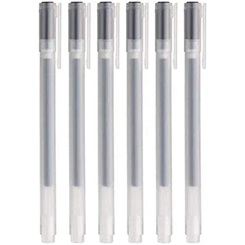 Muji Gel Tinten Kugelschreiber 6-Teiliges Set, 0,5 mm Nib Größe, Schwarz, 4548718990009, blue, full von MUJI