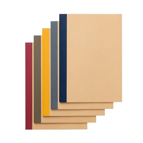 MUJI Set of 5 Notebooks 30 Sheets, Color Ruled B5 76316145 Multicolor von MUJI