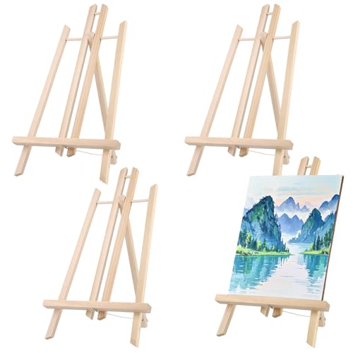 MUKSEUT 40 cm Tischstaffelei zum Malen, verstellbare Tischstaffelei aus Holz, Leinwandhalter, Holz-Staffelei für Gemälde, Zeichnungen, gerahmte Fotos, Schilder, 4 Stück MUKSEUT 40 cm Tischstaffelei zum Malen, verstellbare Tischstaffelei aus Holz, Leinwandhalter, Holz-Staffelei für Gemälde, Zeichnungen, gerahmte Fotos, Schilder, 4 Stück von MUKSEUT