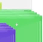 MUKSEUT Dokumentenmappen, A4, Kunststoff, mit sicherem Schnappverschluss, wasserabweisend, verstärkter Kunststoff, Dokumentenmappen, Druckknopf, für Büro, Zuhause, Aufbewahrung (verschiedene Farben von MUKSEUT