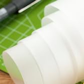 MUKSEUT Transparentpapierrolle, 31 cm x 46 m, weißes durchscheinendes Transparentpapier, Skizzier- und Transparentpapier zum Basteln, Zeichnen, Schnittmuster, Schneidern von MUKSEUT