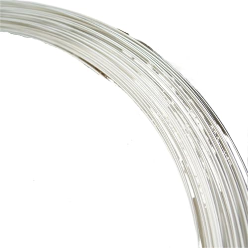 MULANGDI 1 Meter/Rolle Silberdraht 925 zur Schmuckherstellung, Drahtdurchmesser 0,3–2 mm, Sterlingsilber, runder Draht for Schmuck, DIY, Perlendraht, Zubehör(1.5mm) von MULANGDI