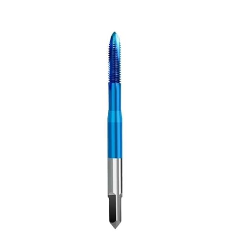 1/2/5/10 Stück M2-M6 Nano blau beschichteter Gewindebohrer Hochgeschwindigkeitsstahl-Schraubgewindebohrer gerader Schaft Gewindebohrer(M8x1.25,5pcs) von MULONGOR