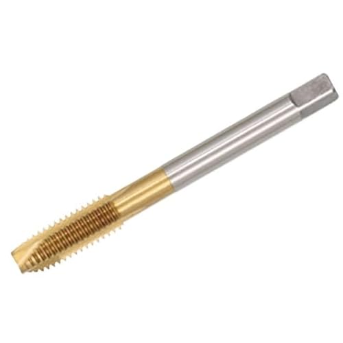 1/3/5 Stück Titanbeschichteter Schnellarbeitsstahl-Gewindebohrer mit Spiralspitze, Gewindebohrer mit Vorwärts-Spanauswurf, Rundschaft(Titanium Coated/3 pcs,M4 X0.7) von MULONGOR