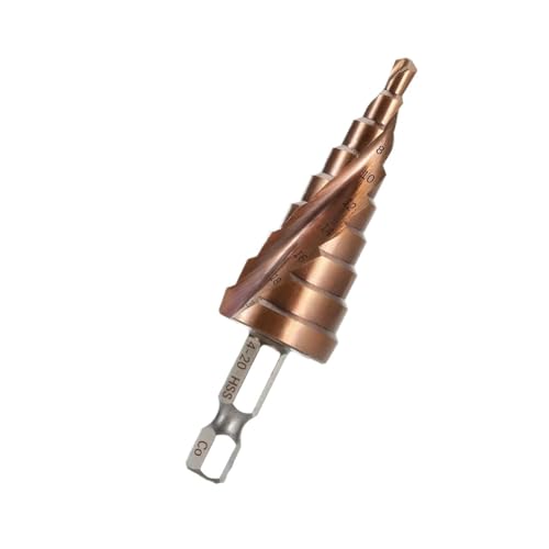 1/3 Stück M35 (4–12 mm, 4–20 mm, 4–32 mm) HSS-Co Stufen-Rillenbohrer, Titanbeschichtung, Lochschneider for Holz und Metall, Kernbohrer(4-32mm) von MULONGOR