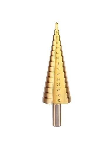 1/3 stücke HSS Hohe Härte Titan Schritt Pagode Bohrer for Metall Holzbearbeitung Hohe Geschwindigkeit Abgestuft Konische Bühne Bohrer Power Tools(Co-Spiral-4x32-15) von MULONGOR