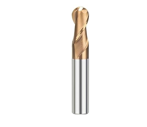 1/5/10 Stück Fräser 2 Flöten Kugelfräser R0.5-R8.0 Hartmetall-Schaftfräser TiCN-beschichteter Radius CNC-Fräser(10PCS,R1.0xD4x4x100L) von MULONGOR