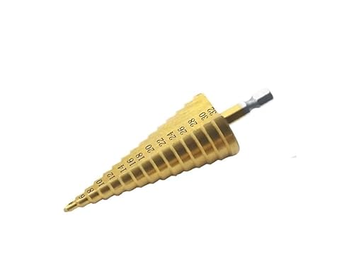 1 STÜCK 4–12 mm 4–20 mm 4–32 mm metrische Spiralnut Stufe HSS Stahl 4241 Kegel Titanbeschichtete Bohrer Werkzeugsatz Lochschneider(4-20mm 1pc) von MULONGOR