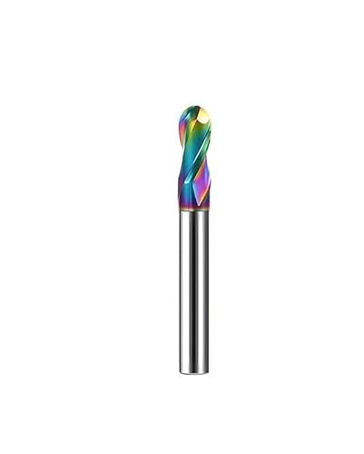 1 STÜCK HRC50/55/70 2-Flöte R0.5-R3.0mm CNC-Maschinenbearbeitung Fräser Hartmetall-Kugelkopffräser for die Stahl-/Aluminiumverarbeitung(HRC55-DLC,R3x12x6Dx75L) von MULONGOR