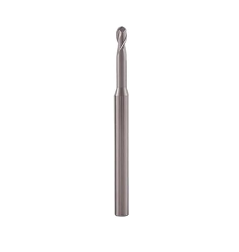 1 STÜCK HRC55/60 Wolframstahl-Hartmetall 2-Flöten-Rillenkugelfräser for die mechanische CNC-Bearbeitung von Aluminium(HRC55 Uncoated,4 * 4 * 12) von MULONGOR
