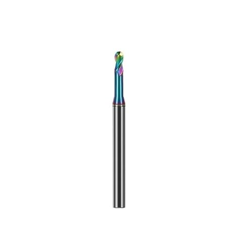 1 STÜCK HRC55/60 Wolframstahl-Hartmetall 2-Flöten-Rillenkugelfräser for die mechanische CNC-Bearbeitung von Aluminium(HRC60 coating,R2*12d*30H*75L) von MULONGOR