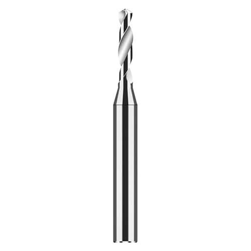 1 Stück 0,4–1,95 mm Legierungsbohrer Wolframstahl Harter rostfreier Spiralbohrer D4 mm Schaft Mikrodurchmesser Solider monolithischer Metallbohrer CNC Aluminium(D1.1X8XD4X50L) von MULONGOR