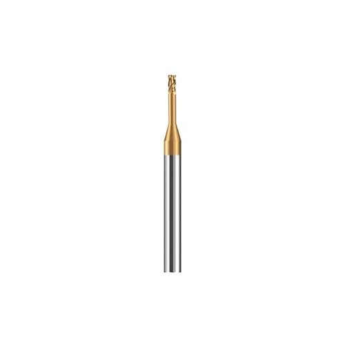 1 Stück 1–3 mm Wolframstahl-Rillenfräser, langer Hals, Fräser zur Vermeidung tiefer Löcher, Stirnfräser, CNC-Werkzeuge, 4 Nuten, HRC60 1(R5*10d*20H*100L) von MULONGOR