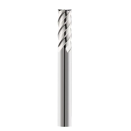 1 Stück 2/4/8/10/12 mm HRC 75 Vollcermet-Fräser 4-schneidig Vierkant Unbeschichtet Hochharter CNC-Schaftfräser mit flachem Boden Superharter Metallfräser(6X15XD6X50L) von MULONGOR